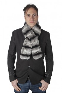 Rex chinchilla fur scarf - fur on both sides - Unisex